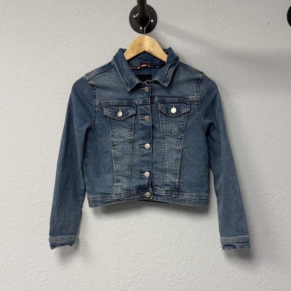 Tommy Hilfiger Classic Blue Jean Jacket, Girl’s Lg (12/14yo). Excellent Cndtn.